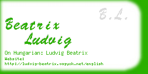 beatrix ludvig business card